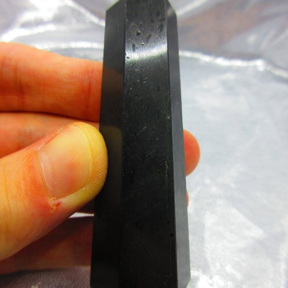 Black Tourmaline Polished Tower Generator Crystal Meditation Tool - Picture 2 of 6